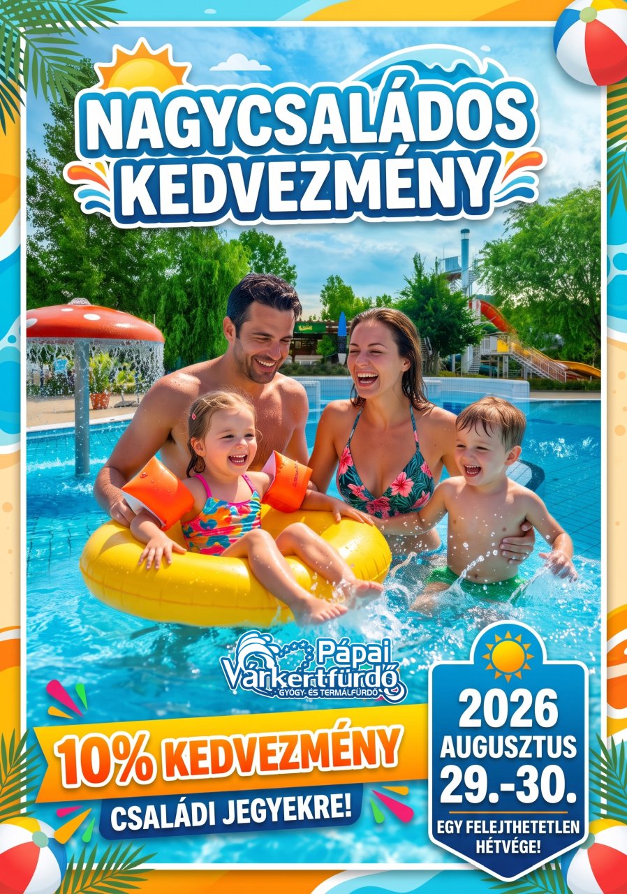 2026.08.29.-30. Nagycsaládos kedvezmény